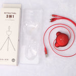 Cute Telescopic Bear With Three Data Cables